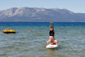 Outdoor Gear Rentals for The Beach in the Okanagan Paddleboard on lake in Mountains